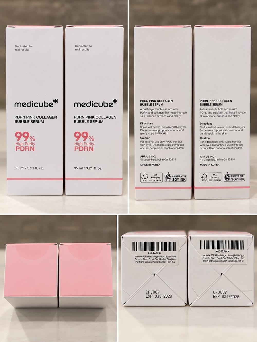 2 Medicube PDRN Pink Collagen Bubble Serums